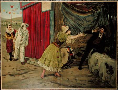 Scene from the opera 'Pagliacci' by Ruggiero Leoncavallo (1857-1919) from French School