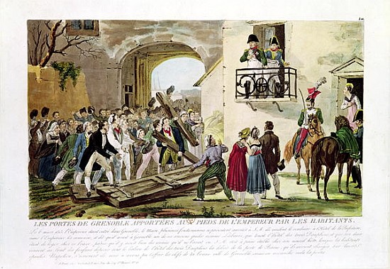 The Inhabitants Depositing the Gates of Grenoble at the Feet of the Emperor, 6th March 1815 from French School
