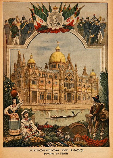 The Italian Pavilion at the Universal Exhibition of 1900, Paris, illustration from ''Le Petit Journa from French School