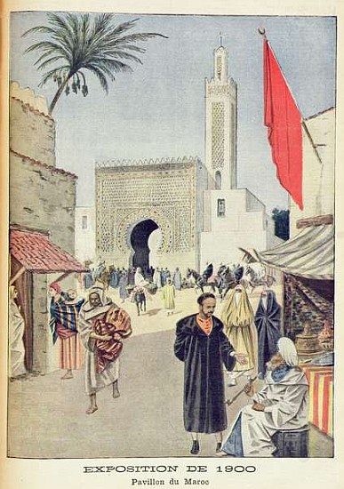 The Moroccan Pavilion at the Universal Exhibition of 1900, Paris, illustration from ''Le Petit Journ from French School