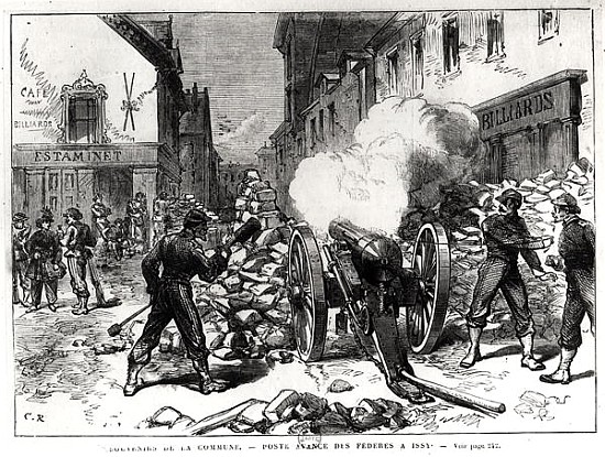 The Paris Commune: A Barricade at Issy, May 2nd 1871 from French School