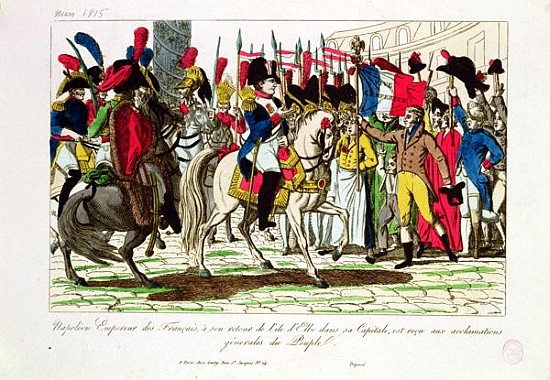 The People of Paris Acclaiming Napoleon (1769-1821) on his Return from Elba in 1815 from French School