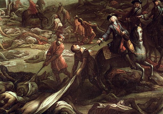 The Plague in Marseille in 1720 (detail) from French School