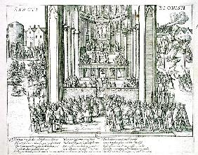 Abjuration of Henri IV (1553-1610) at St. Denis on 15th July 1593