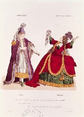 Jean-Baptiste Brizard (1721-91) in the role of Joad and Mademoiselle Dumesnil (1713-1803) as Athalie