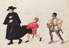 Priest with a Spanish Servant Boy and Slave
