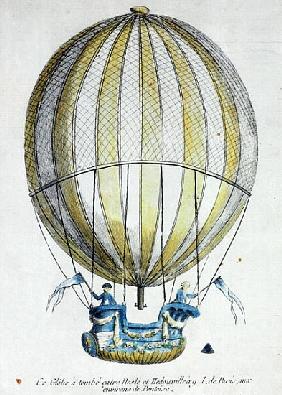 The Balloon of Jacques Charles (1746-1823) and Nicholas Robert (1761-1828) used in their flight from