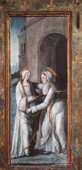 The Visitation, left hand panel from a triptych