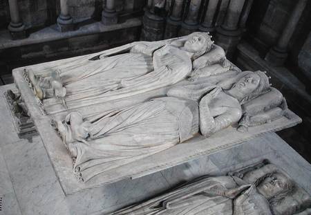 Tomb of Louis de France (d.1407) Duke of Orleans and his wife, Valentin Visconti (d.1408) Princess o from French School