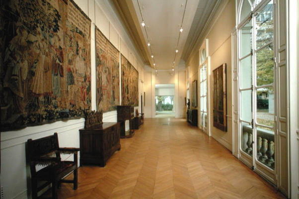 View of the gallery on the ground floor, 18th-19th century (photo) from French School