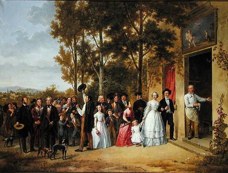 A Wedding at the Coeur Volant, Louveciennes from French School