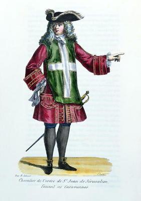 Knight of the Order of St. John of Jerusalem, illustration from 'History and Costumes of Monastic Or
