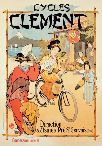 Poster advertising 'Cycles Clement', Pre Saint-Gervais from French School, (20th century)