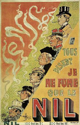 Poster advertising 'Nilum' cigarette papers