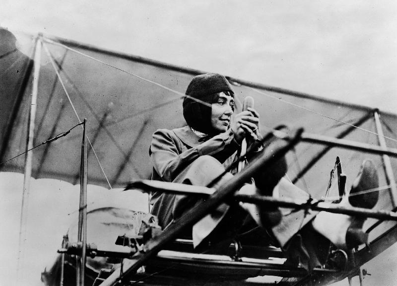 Helene Dutrieu in her plane from French Photographer, (20th century)