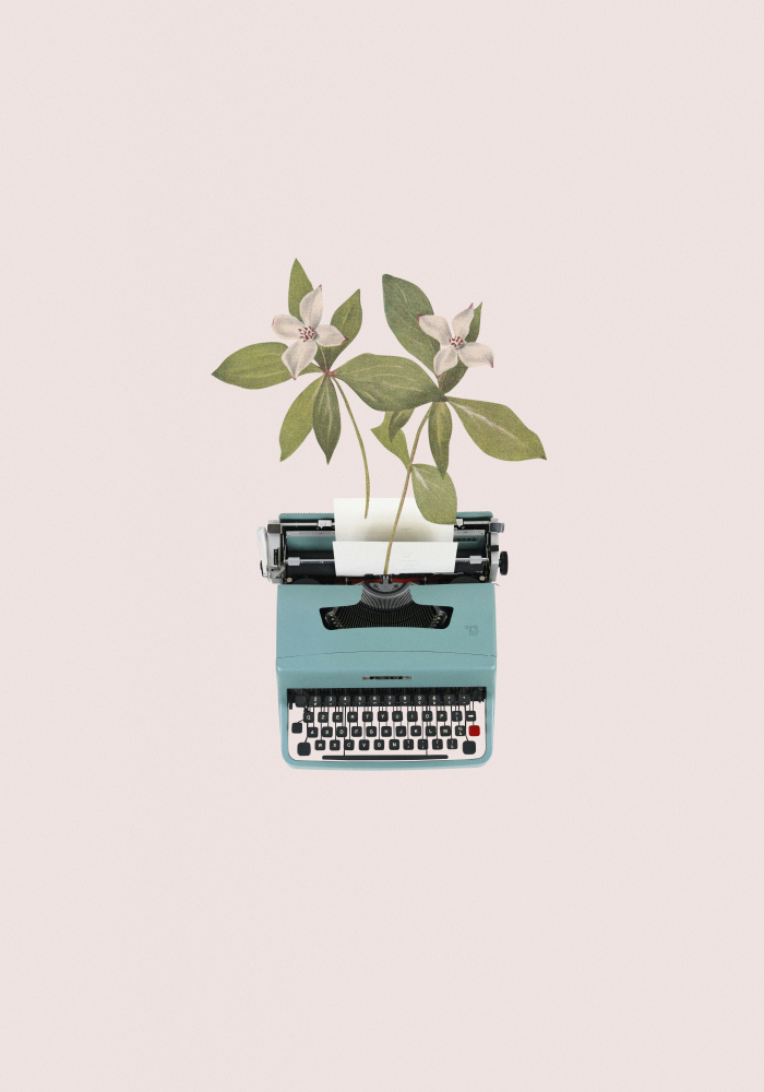 Botanical typewriter from Frida Floral Studio