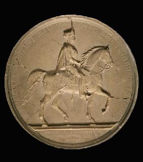 Form der Medaille zur Aufstellung des Reiterstandbildes 'König Ernst August von Hannover'