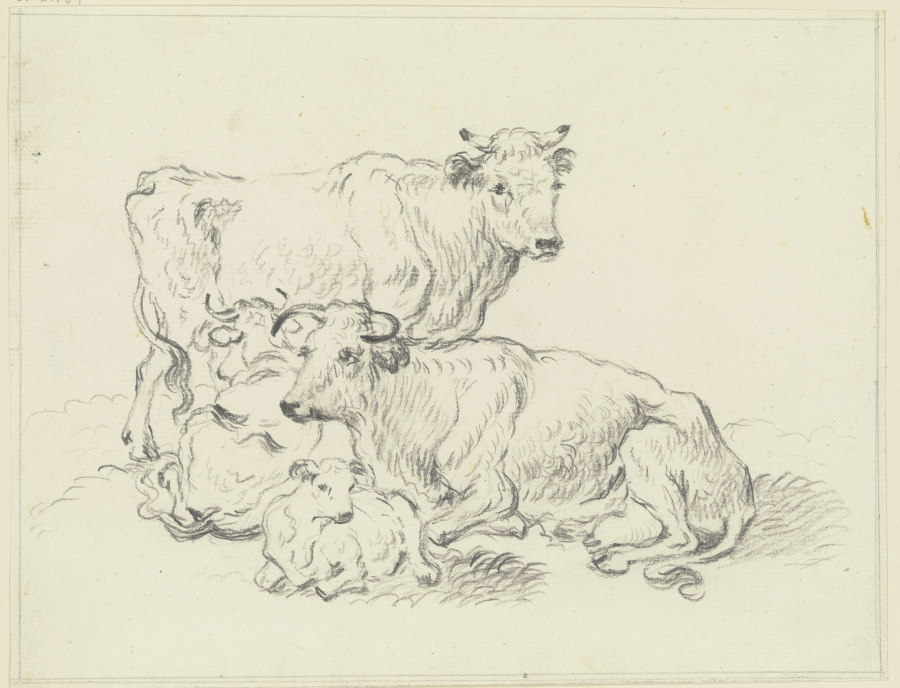 Kuh und Ochse mit zwei Kälbern from Friedrich Wilhelm Hirt
