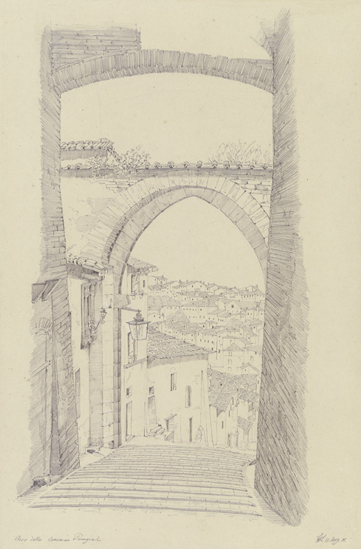 Die Via Appia in Perugia from Friedrich Wilhelm Ludwig