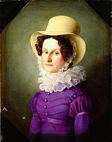 Lady portrait with ruff and hat.