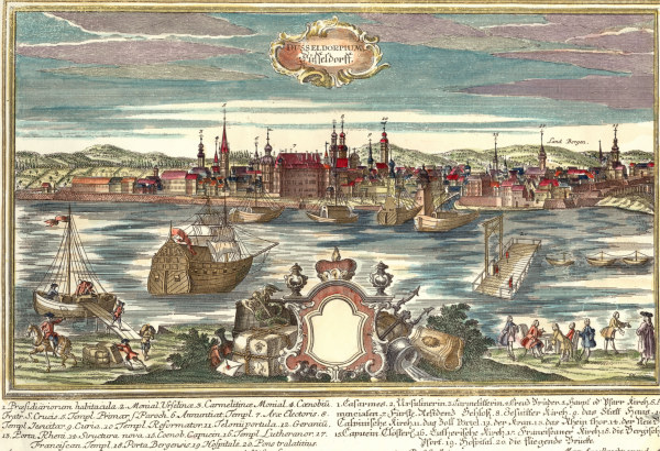 Dusseldorf c.1740 , Glässer after Werner from Friedrich Bernhard Werner