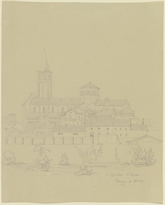 Der Dom S. Maria Assunta und S. Giustina in Piacenza from Friedrich Maximilian Hessemer