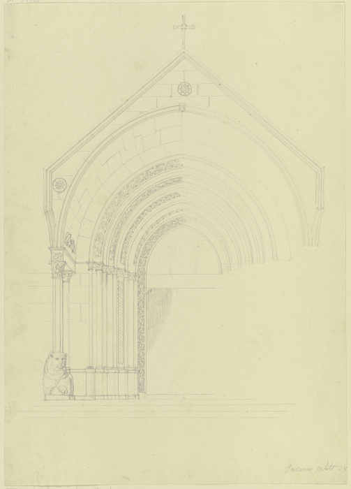Der Protiro des Domes S. Ciriaco in Ancona from Friedrich Maximilian Hessemer