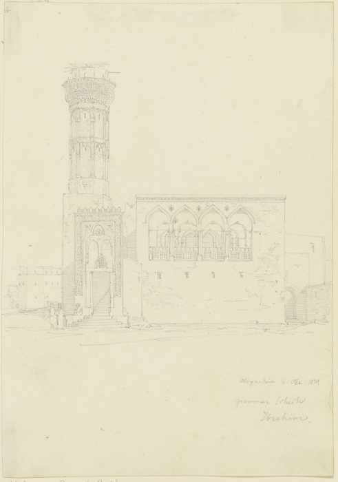 Die Moschee Giammar Scheik in Alexandria from Friedrich Maximilian Hessemer