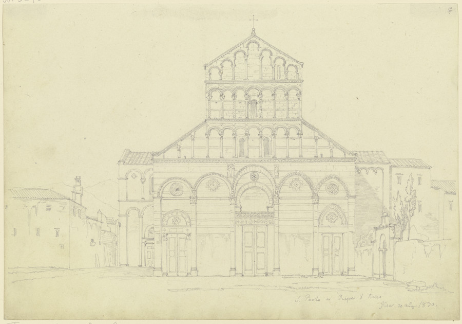 S. Paolo a Ripa d’Arno in Pisa from Friedrich Maximilian Hessemer