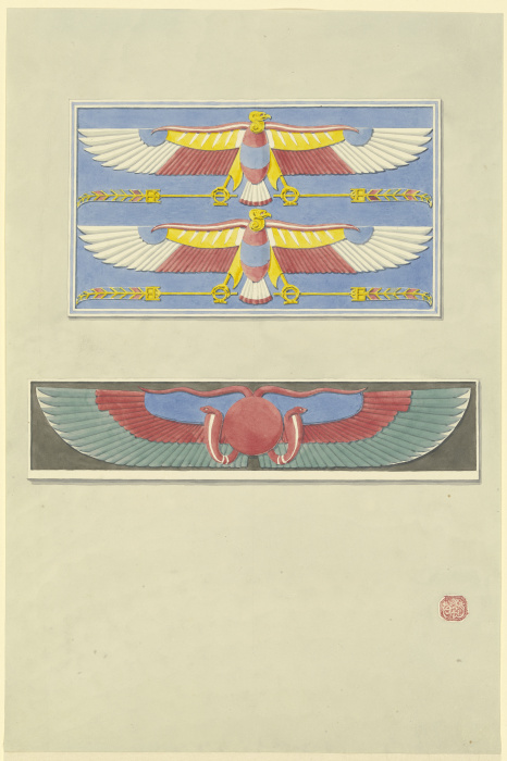 Stilisierte Greifvögel sowie geflügelte Schlangen from Friedrich Maximilian Hessemer