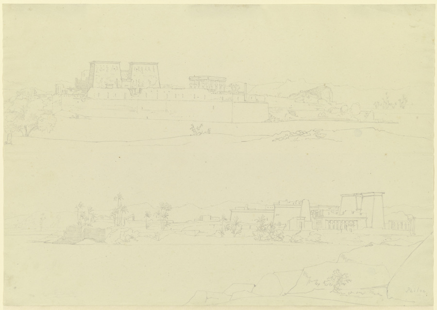 Temple complex in Philae from Friedrich Maximilian Hessemer