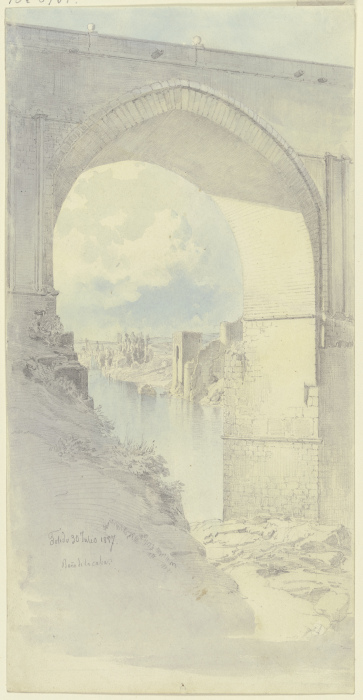 Durchblick durch den Bogen einer Brücke in Toledo from Fritz Bamberger