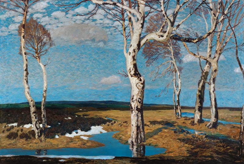 Birches in Worpswede from Fritz Overbeck
