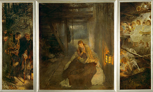 The sacred night (triptych) from Fritz von Uhde