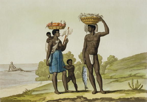 A slave family of the Loango tribe, Surinam, from 'Le Costume Ancien et Moderne', Volume II, plate 6 from G. Bramati
