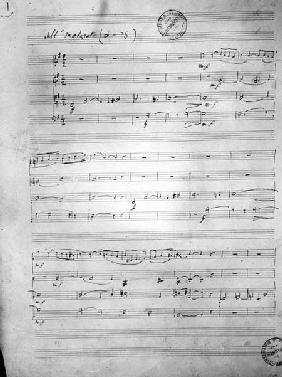 Music Score for a String quartet, Opus 121