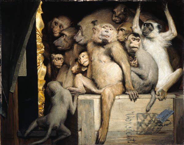 Monkeys as art critics from Gabriel von Max
