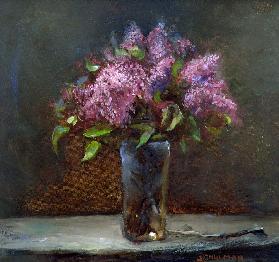 Lilacs (oil on canvas) 