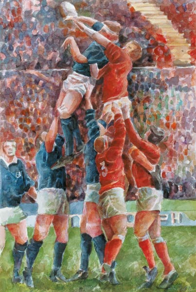 Rugby International, Wales V Scotland (w/c on paper)  from Gareth Lloyd  Ball