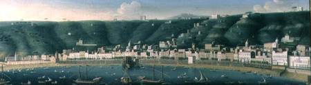 View of Naples from the sea with the Castel dell'Ovo and the suburb of Chiaia from Gaspar Butler