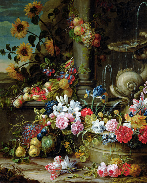 Still Life of Fruit and Flowers from Gaspar Peeter the Younger Verbruggen