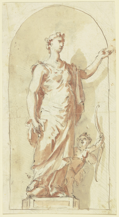 Venus mit Cupido (Scheinskulptur) from Gaspare Diziani