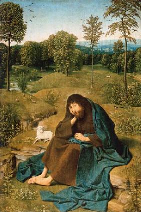 Sitting in a landscape for Johannes of the Täufer.