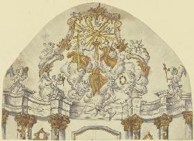 Altarriss (Oberteil) mit Marienkrönung
