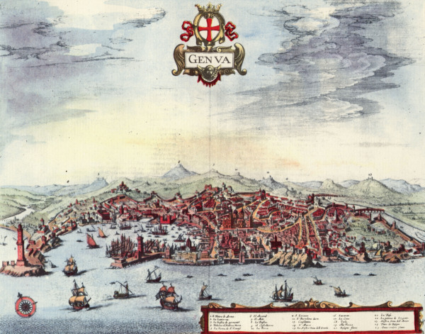 Genoa , Cityscape from Georg Braun