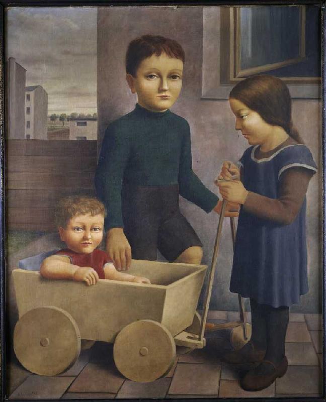 Children with cars from Georg Schrimpf