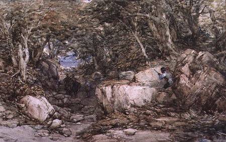 Forest Glen with Travellers Approaching an Ambuscade from George Cattermole