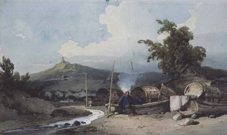 Boat Dwellings, Macao, China from George Chinnery