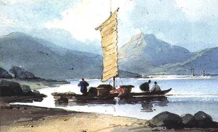 Boat with Yellow Sail, China from George Chinnery