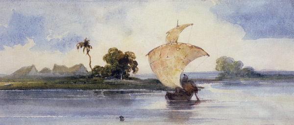 A Craft on an Indian River from George Chinnery